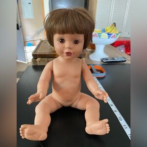 1995 Baby So Beautiful Doll. Lifelike Brown-Haired Baby Doll